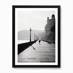 San Sebastian, Spain, Black And White Analogue Photography 2 Art Print