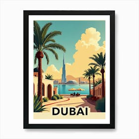 Dubai Travel Poster Art Print