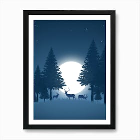 Deer In The Forest Art Print