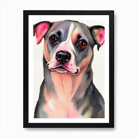 American Hairless Terrier 3 Watercolour Dog Art Print