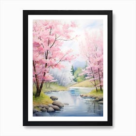 Beautiful Watercolor Cherry Blossom 5 Art Print