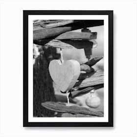 Wooden Heart Art Print