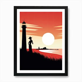 Cape Cod Massachusetts, Usa, Bold Outlines 4 Art Print