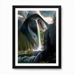 Shannon Falls, Canada Realistic Photograph (2) Art Print