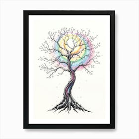 Rainbow Tree 4 Art Print