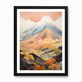 Mount Meru Tanzania 3 Mountain Painting Art Print