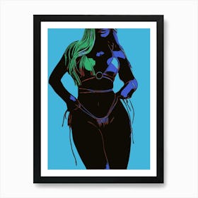 Abstract Geometric Sexy Woman (35) 1 Art Print