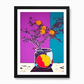 Lilac Still Life 2 Pop Art  Art Print