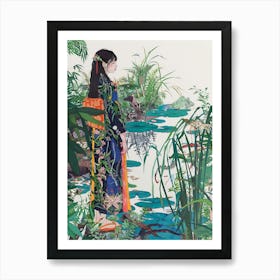 In The Garden Rikugien Gardens Japan 1 Art Print