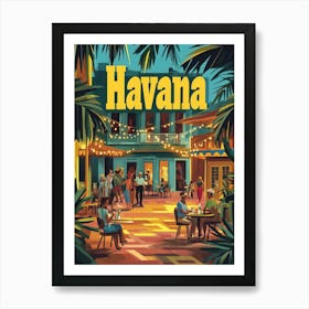 Aihrgdesign A 1970s Inspired Travel Poster For Havana 3 Art Print