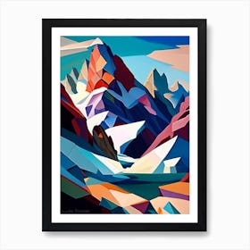 Los Glaciares National Park Argentina Cubo Futuristic Art Print