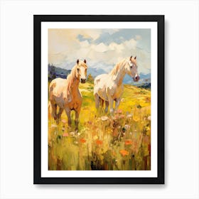 Horses Painting In Appalachian Mountains, Usa 1 Art Print