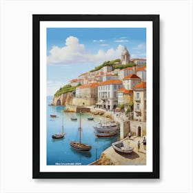 Portugal, Atlantic Ocean beach. Art Print