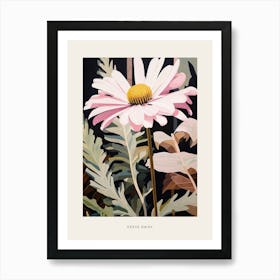 Flower Illustration Oxeye Daisy 4 Poster Art Print
