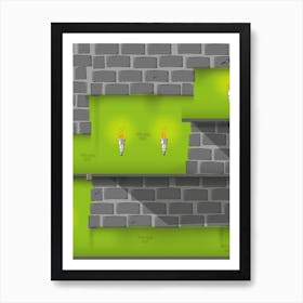 Dungeon creepy video game. Art Print