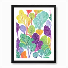 Mustard Greens Marker vegetable Art Print