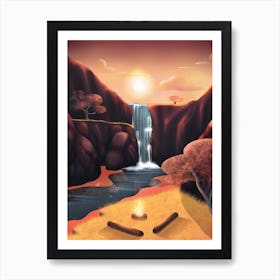 Camping Canyon Art Print