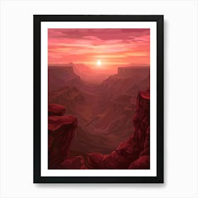 Sunset In The Grand Canyon Art Print