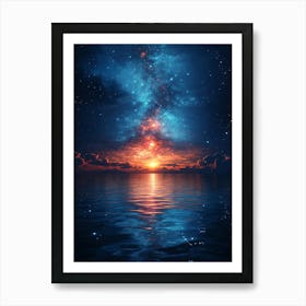 Milky Over The Ocean Art Print