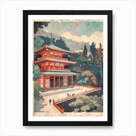 Tsurugaoka Hachimangu Shrine Mid Century Modern 1 Art Print