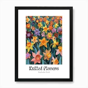 Knitted Flowers Daffodils Field 6 Art Print