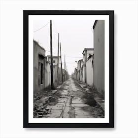 Ostia, Italy, Black And White Photography 3 Art Print