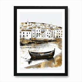 Boat On The Beach Canvas Print Art Print