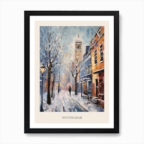 Vintage Winter Painting Poster Nottingham United Kingdom 1 Art Print