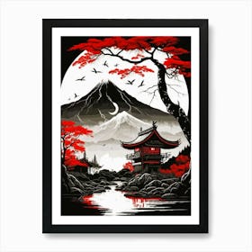 Asian Landscape Painting Art Print