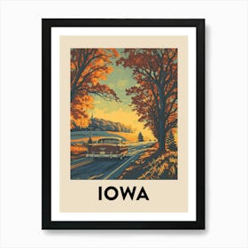 Iown Vintage Travel Poster Art Print