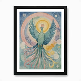 Blue Phoenix Art Print