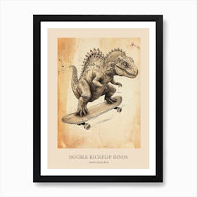 Ankylosaurus Vintage Dinosaur Poster 1 Art Print