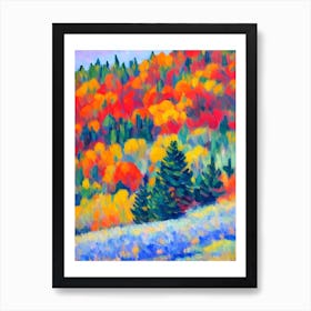 Colorado Blue 2 Spruce tree Abstract Block Colour Art Print