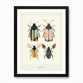 Colourful Insect Illustration Beetle 12 Poster Art Print