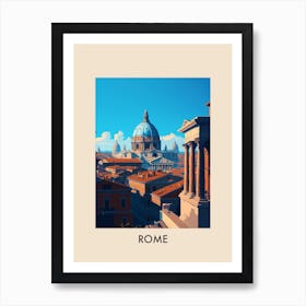 Rome Italy 2 Vintage Travel Poster Art Print