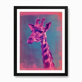 Giraffe Polaroid Inspired 2 Art Print