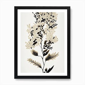 Joshua Tree Pattern Gold And Black (6) Art Print