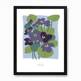 Violet Floral Art Print