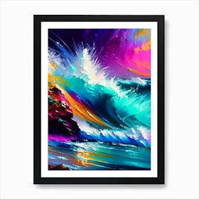 Crashing Waves Landscapes Waterscape Bright Abstract 1 Art Print