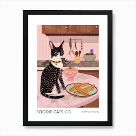 Foodie Cats Co Cat And Churros 2 Art Print