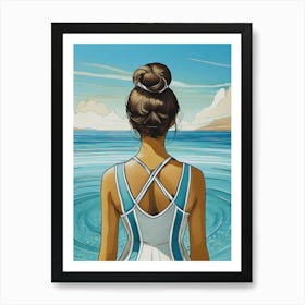 Back View Of A Woman Art Print