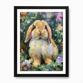 Mini Lop Rabbit Painting 2 Art Print