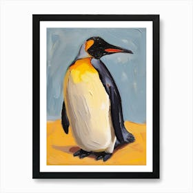 King Penguin Bartolom Island Colour Block Painting 3 Art Print