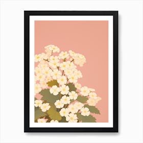 Primroses Flower Big Bold Illustration 1 Art Print
