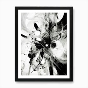 Symbiosis Abstract Black And White 6 Art Print