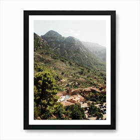 Spanish Village Mallorca | Mountain view over cute houses in Spain Art Print