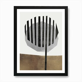 Metal and gold geometry 23 Art Print