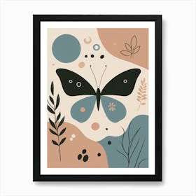 Boho Minimalist Butterfly Poster 5 Art Print