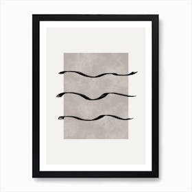 Wavy Lines 1 Art Print