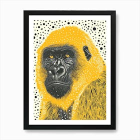 Yellow Mountain Gorilla 2 Art Print